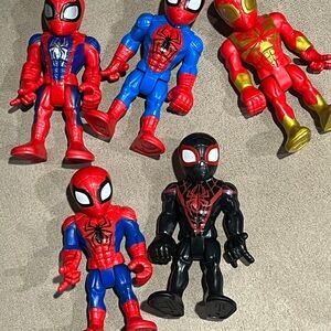 Playskool Marvel Super Hero Adventures Spiderman Spidey Spider-Man lot of 5